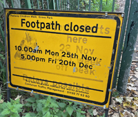 CR3 Railway Children bridge closed Nov 24
